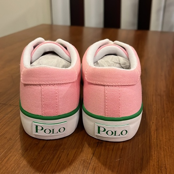 Polo Ralph Lauren Brisbane Shoes Sneakers pink Girls Grade School Size 6 Youth - Picture 8 of 11